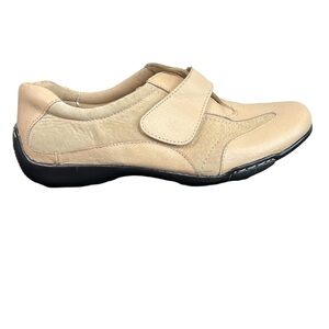 Dr. Scholl's Taupe Brown Leather Suede Slip On sneaker comfort shoe Size 9 W